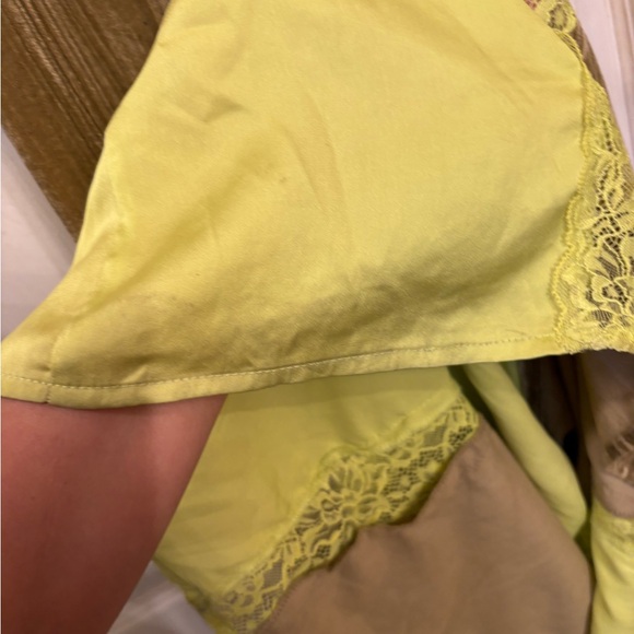 Free People Intimately Let's Get Away Maxi In Chartreuse Combo Women’s Large - Picture 10 of 11